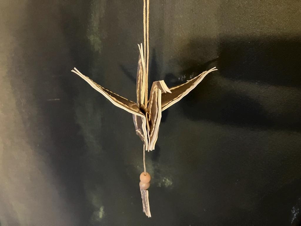 DIY Leather Crane Pattern Bird Key Ring Origami Crane PDF pattern for Leather Crane Hanging Leather Ornament Car Decoration Bird Bag Charm - Image 6
