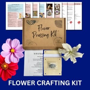 Complete Pressed Flower Craft Kit Guide 8 DIY Projects dried petals Resin Jewellery floral Candles how to press flower wood Plant art set