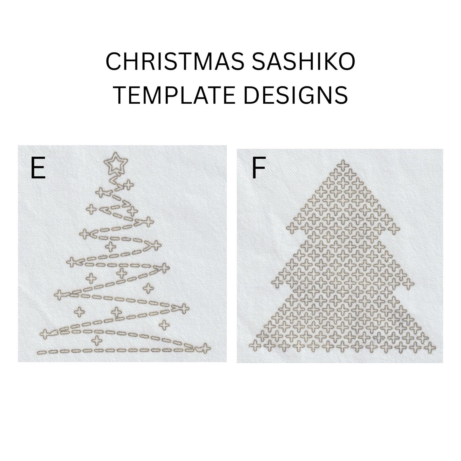 Christmas Sashiko Placemat Kit x2 Japanese Embroidery Kit for Beginners DIY Festive Table Mats - Image 3