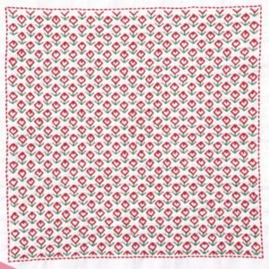 Flower Sashiko Kit Hitomezashi Hanafukin Flower Field Olympus kit Pre-Printed Japanese Embroidery 34x34cm Decorative Cloth Sashiko Tea Towel