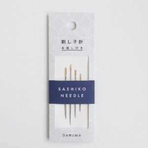 DARUMA sashiko needles Japanese sashiko embroidery needle set 4 needles and threader Visible mending Boro hand stitching sewing tools