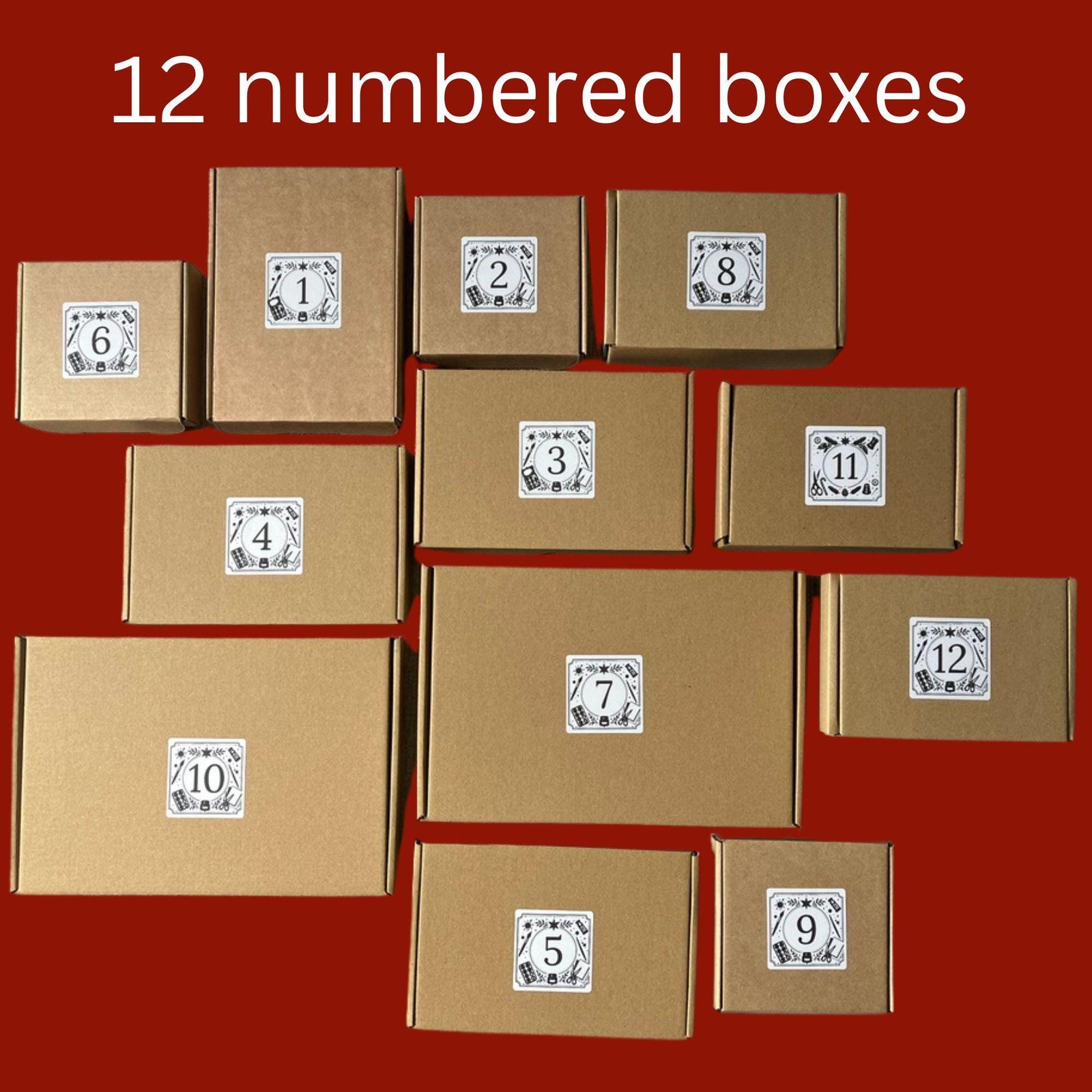 12-Day craft advent calendar Craft stash 12 DIY craft kits Christmas countdown for adults Creative gift Arts & crafts advent holiday present - Image 5