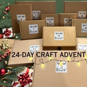 24-day craft advent calendar Craft collection 24 DIY projects Mixed crafts for adults Christmas countdown Xmas present for crafter