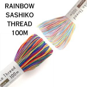 Olympus Sashiko Thread 100m Rainbow Multicolour Japanese Embroidery Thread Variegated Cotton Thread Made in Japan