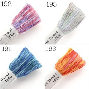 Olympus Sashiko Thread 100m Multicolour Japanese Embroidery Thread Variegated Cotton Sashiko Sewing Thread Made in Japan